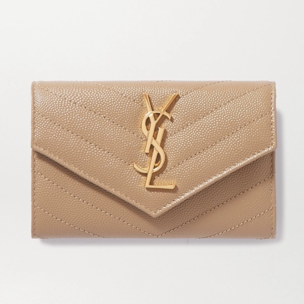Saint Laurent monogrammed small leather wallet